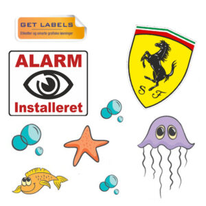Figurskårne etiketter Getlabels.dk