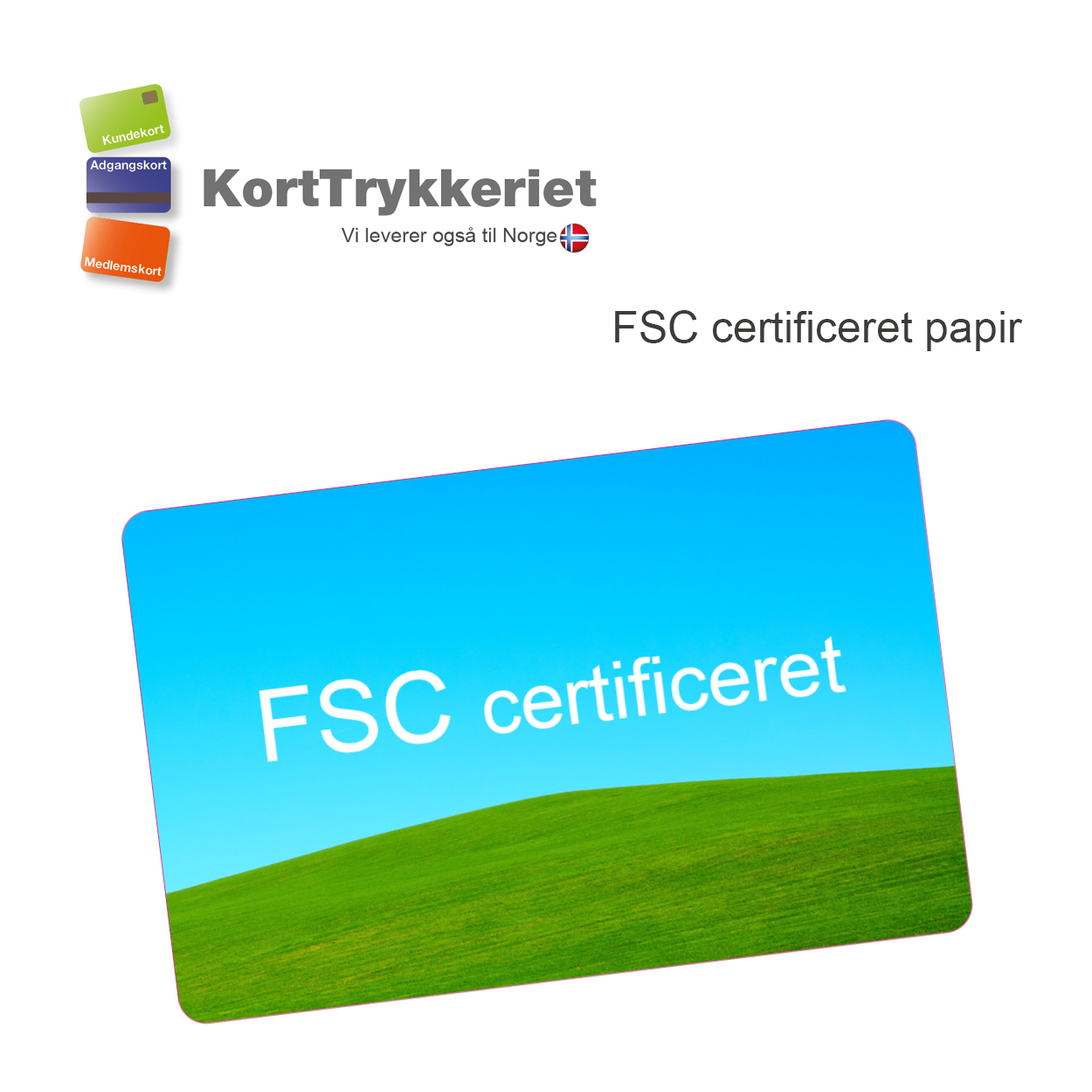Visitkort i FSC certificeret papir. KortTrykkeriet.dk